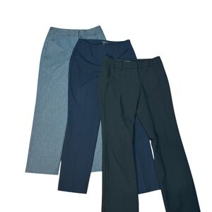 Talbots Petite 2P Work Pants Lot of 3 Black Navy Gray Career Slacks 28x28